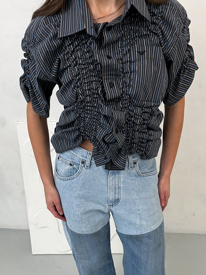 Nina Upcycled Check Shirt from Fanfare Label