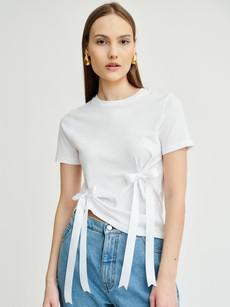 Blossom Bow White T-shirt via Fanfare Label