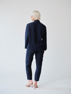 Ethically Made Navy Linen Suit from Fanfare Label