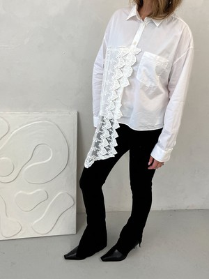 Amy White Button Up Shirt from Fanfare Label