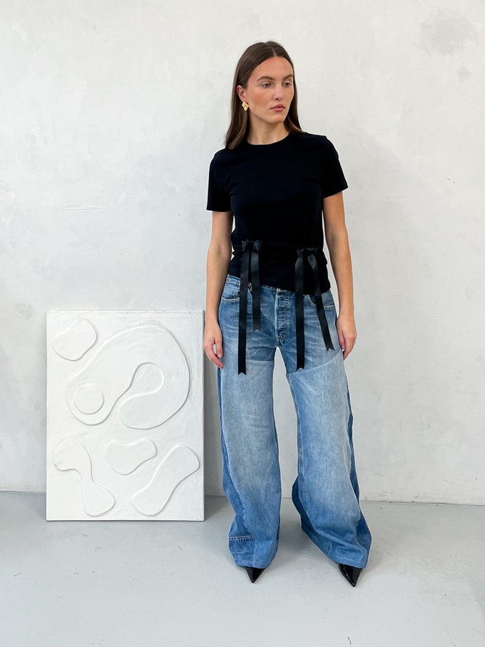 Dora Oversized Upcycled Blue High Waisted Jeans from Fanfare Label