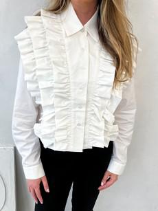 Rain Frill Shirt in White via Fanfare Label