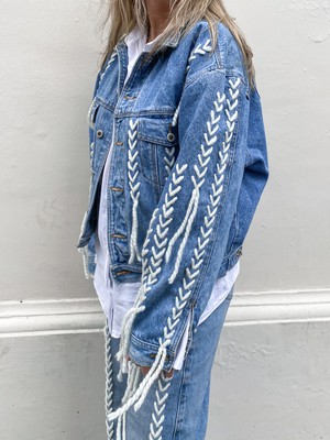 Upcycled Denim Thread Jacket from Fanfare Label