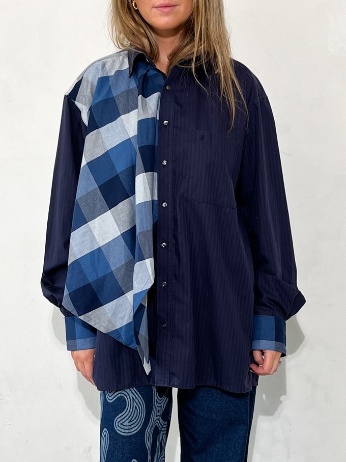 Jules Upcycled Navy Overshirt from Fanfare Label