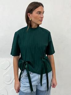 Blossom Bow T-shirt Green via Fanfare Label