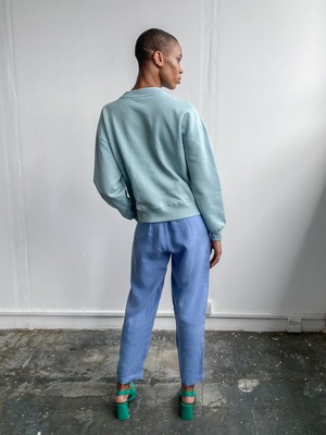 Recycled & Organic Cotton Wool Front Jumper Mint Green from Fanfare Label