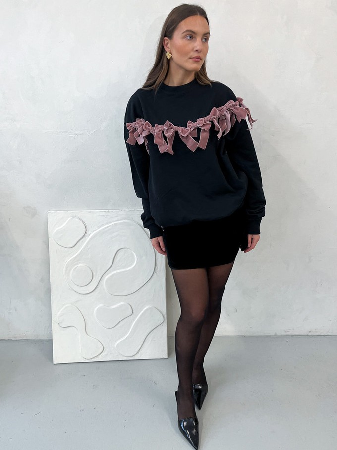 Betty Bow Organic Jumper in Black from Fanfare Label