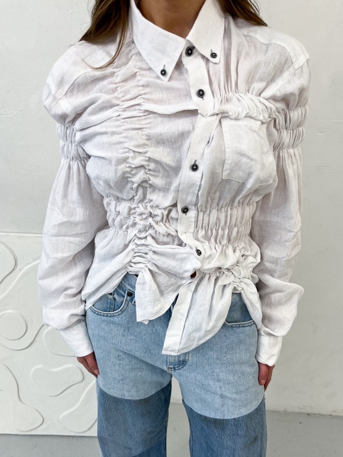 Paige Upcycled White Shirt from Fanfare Label