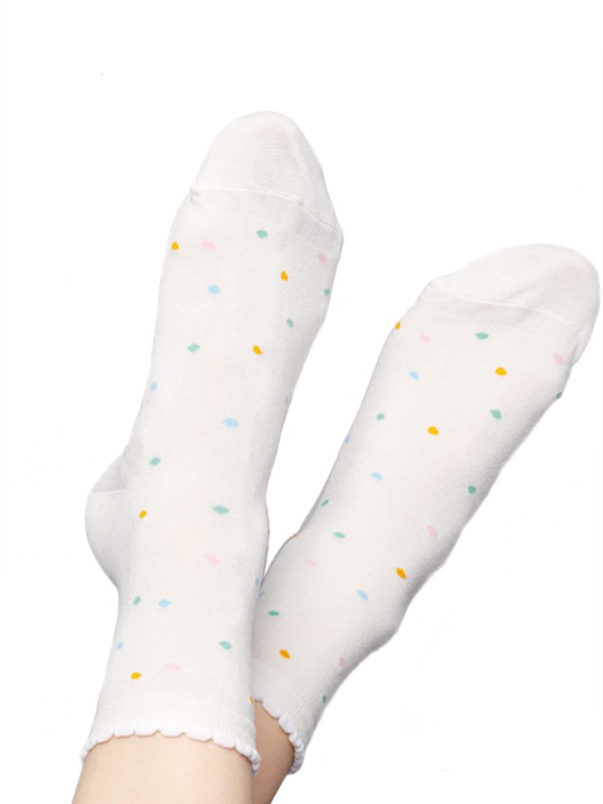 Socks with viscose (from bamboo cellulose) confetti white from FellHerz T-Shirts - bio, fair & vegan