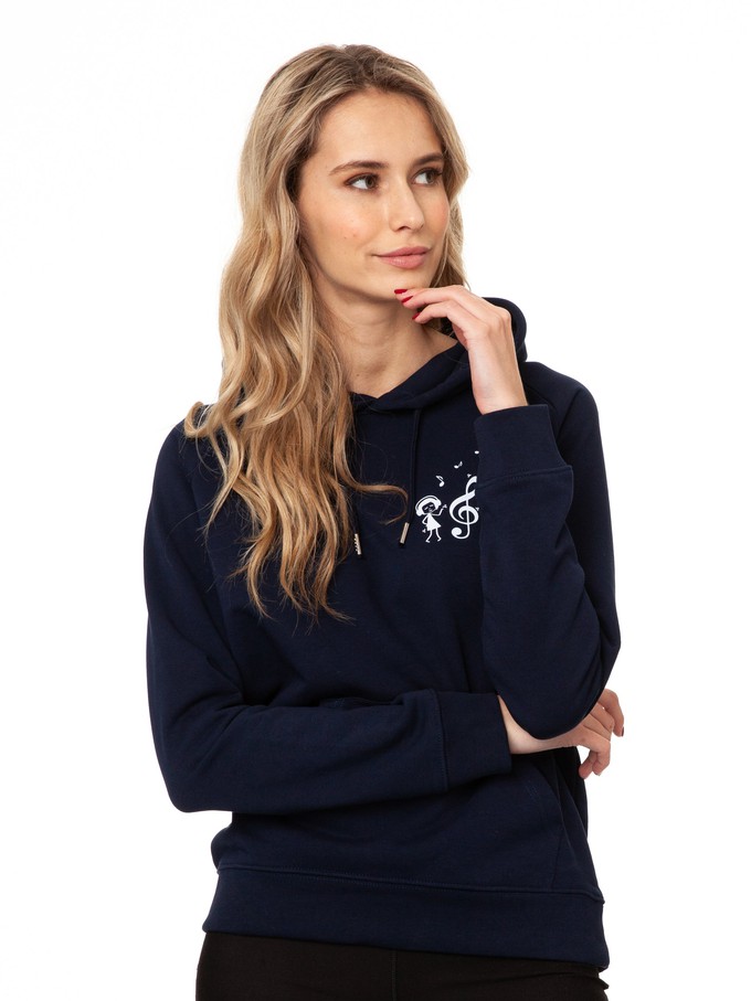 Music Lover Hoodie navy from FellHerz T-Shirts - bio, fair & vegan