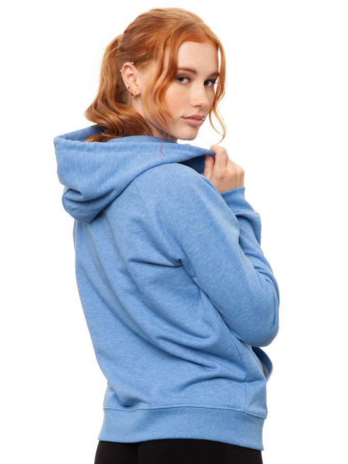 Möwenflug Hoodie blue melange from FellHerz T-Shirts - bio, fair & vegan