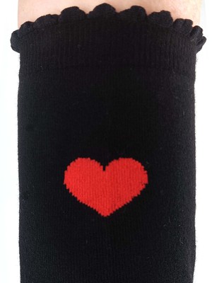 Pack of 3 socks with viscose (made of bamboo cellulose) heart black from FellHerz T-Shirts - bio, fair & vegan