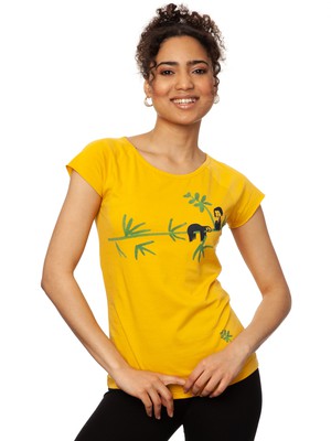 Sloth Cap Sleeve sunshine from FellHerz T-Shirts - bio, fair & vegan