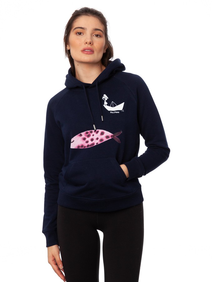 La Capitana Hoodie navy from FellHerz T-Shirts - bio, fair & vegan