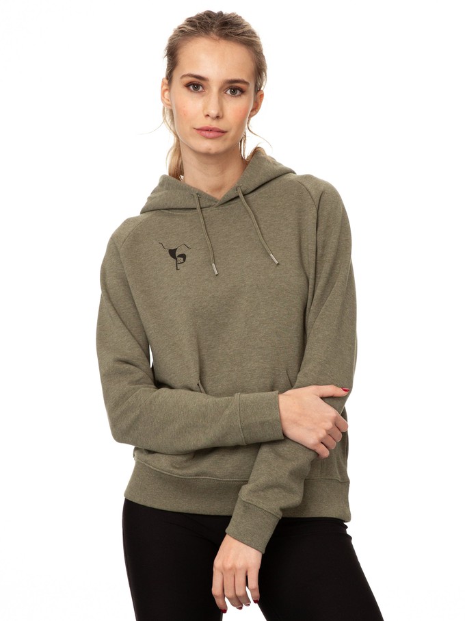 Balance Hoodie heather khaki from FellHerz T-Shirts - bio, fair & vegan