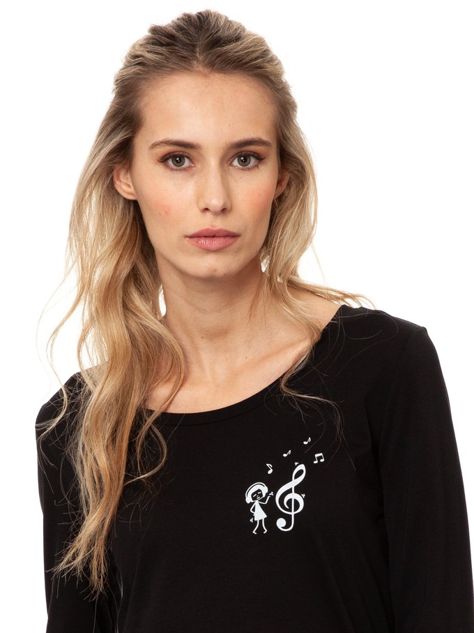 Music Lover Longsleeve black from FellHerz T-Shirts - bio, fair & vegan