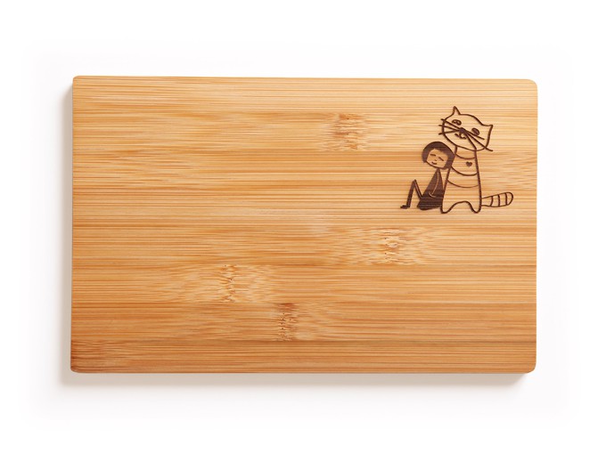 Breakfast Board Catlove Bamboo from FellHerz T-Shirts - bio, fair & vegan