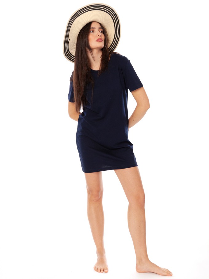 FellHerz T-Shirt Dress navy from FellHerz T-Shirts - bio, fair & vegan