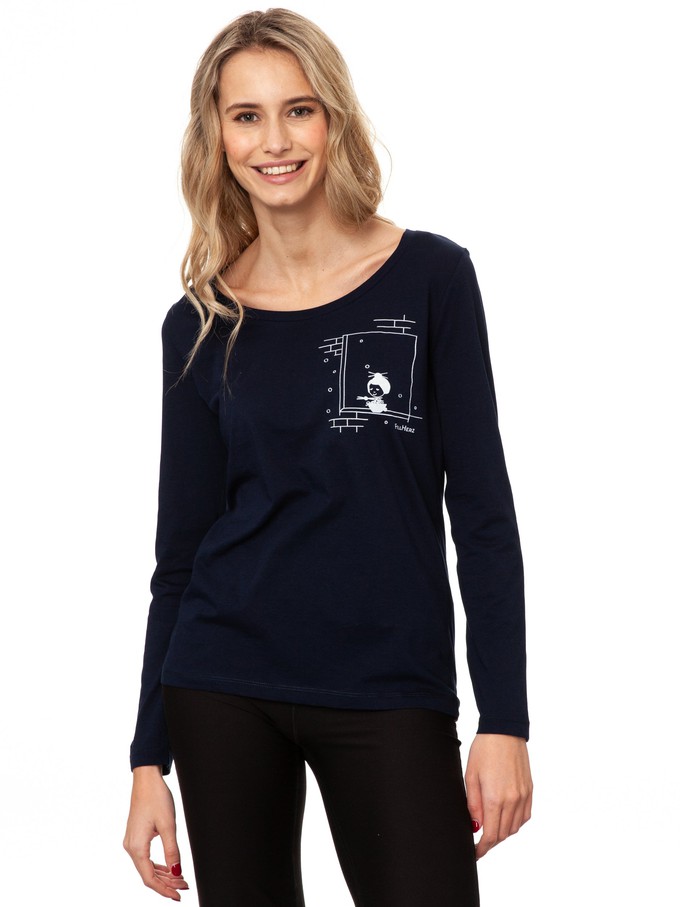 Noudle soup Longsleeve navy from FellHerz T-Shirts - bio, fair & vegan