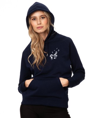 Music Lover Hoodie navy from FellHerz T-Shirts - bio, fair & vegan