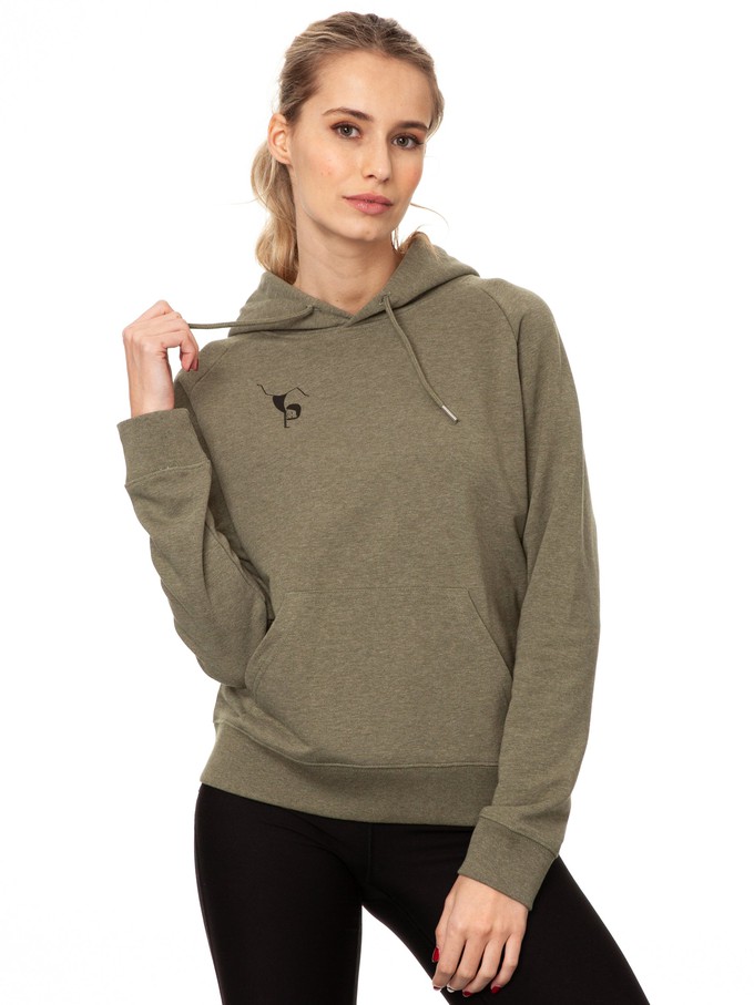 Balance Hoodie heather khaki from FellHerz T-Shirts - bio, fair & vegan