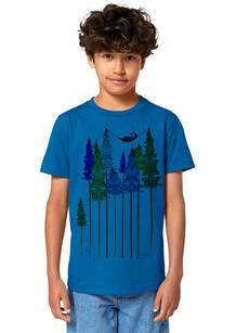 Wood Girl Kids T-Shirt azure via FellHerz T-Shirts - bio, fair & vegan