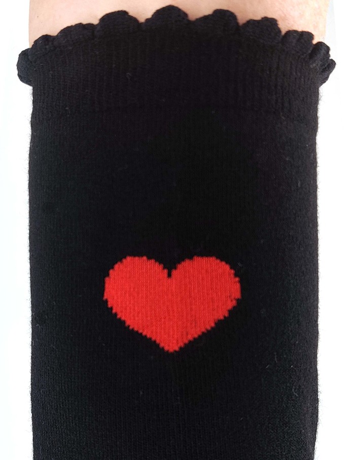 Socks with viscose (from bamboo cellulose) heart black from FellHerz T-Shirts - bio, fair & vegan