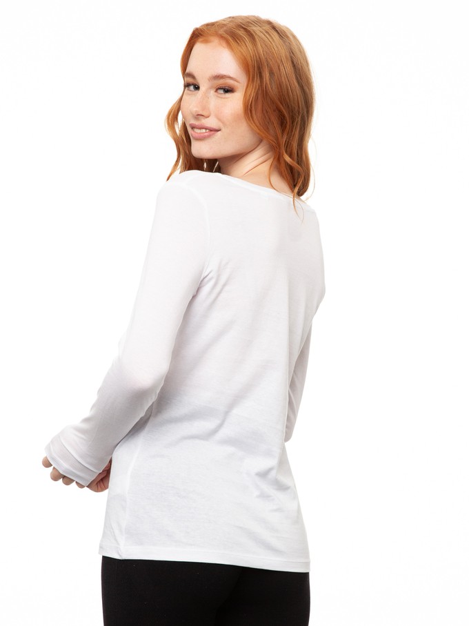 Blumenbuch Longsleeve white Größe XS from FellHerz T-Shirts - bio, fair & vegan