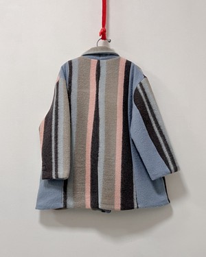 Our "STRIPES & ROSES"  Blankets Made SHORT BLAZER - COAT - M from Fitolojio Workshop