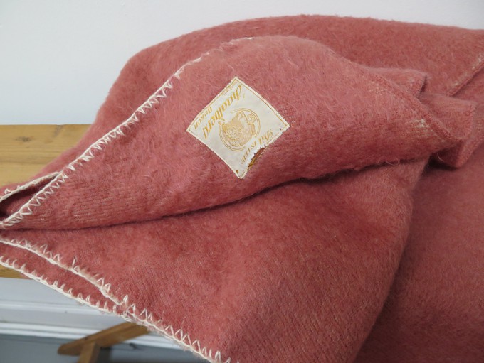 Our "Mr  CRAMER ROUGE PINK"  wool Blanket Made COAT - L- (Fit M/L) from Fitolojio Workshop