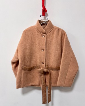 Our "APRICOT DAWN"  wool Blanket Made COAT - S- from Fitolojio Workshop