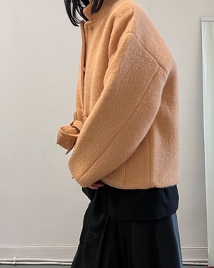 Our "APRICOT DAWN"  wool Blanket Made COAT - S- from Fitolojio Workshop