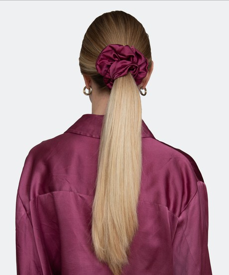 Silk Scrunchie - Purple Wine from Floria Collective