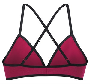 Set: Bio bra + hipster panties, berry from Frija Omina