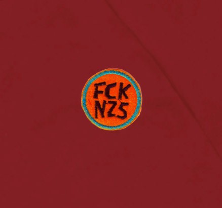 Hoodie FCK NZS chili (red) from Frija Omina