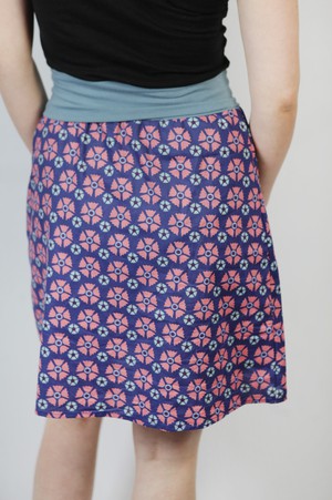 Organic skirt Freudian, Blossom blue /grey from Frija Omina