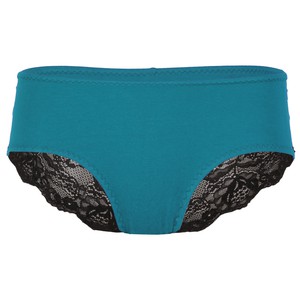 Organic hipster panties Me teal / lace from Frija Omina