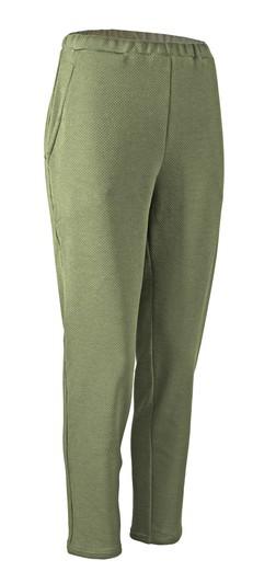 Organic trousers Hygge Structure khaki (green) via Frija Omina