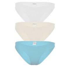 Organic briefs set of elements: "Air" - white, ecru, light bleu via Frija Omina