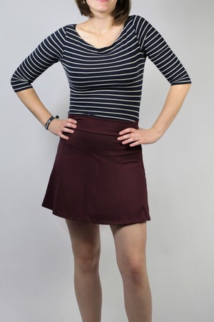 Organic skirt Wave, aubergine from Frija Omina