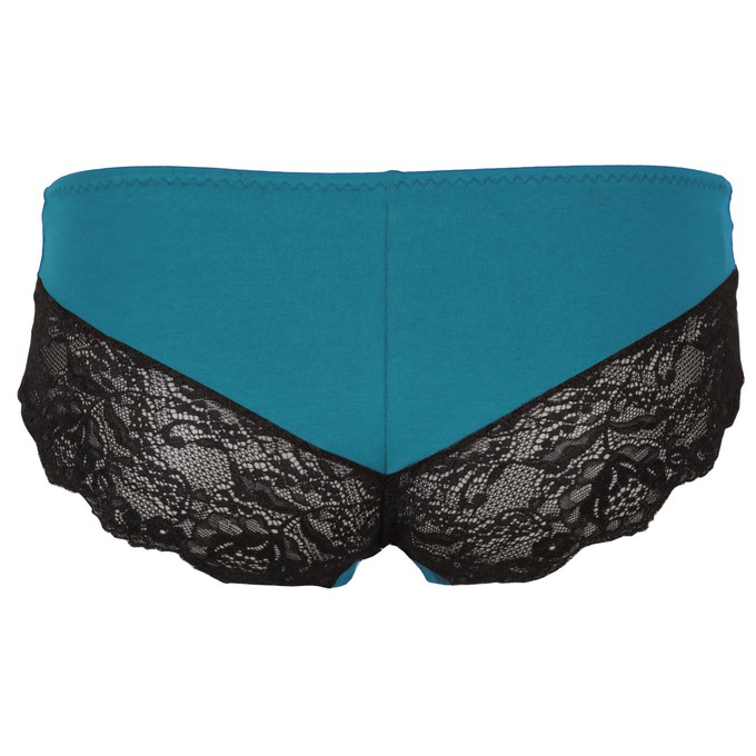 Organic hipster panties Me teal / lace from Frija Omina