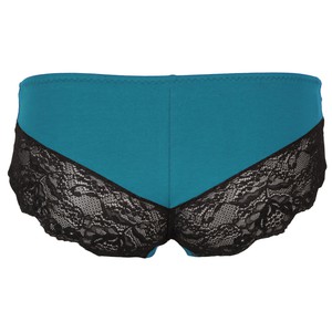 Organic hipster panties Me teal / lace from Frija Omina