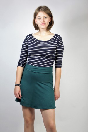 Organic skirt Wave, smaragd from Frija Omina