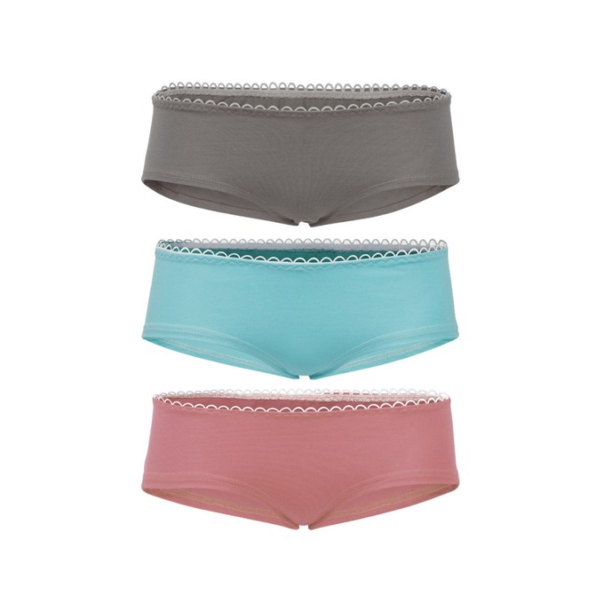 Bio hipster panties set Moor: cinder, light blue, antique pink from Frija Omina