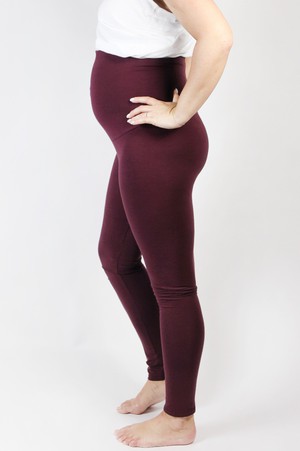 Organic leggings Mama, aubergine from Frija Omina