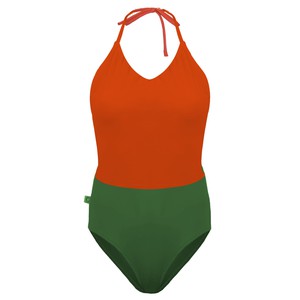 Recycling swimsuit Swea rust + olive (green) from Frija Omina