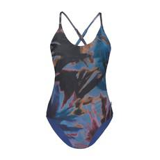 Recycling swimsuit Frøya Palm + blue via Frija Omina