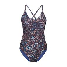 Recycling swimsuit Frøya Juvel + blue via Frija Omina