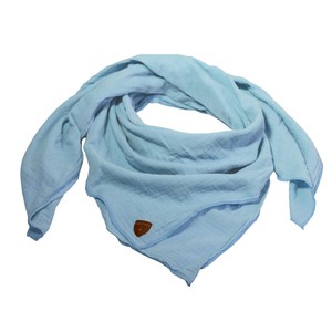 Musselin-Cloth/ Mull-Bandanna Skarna liht blue / grey from Frija Omina