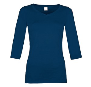 Organic quarter sleeve shirt Winda dark blue from Frija Omina